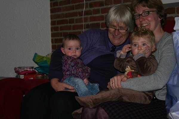 Bezoek van Fien en ouders